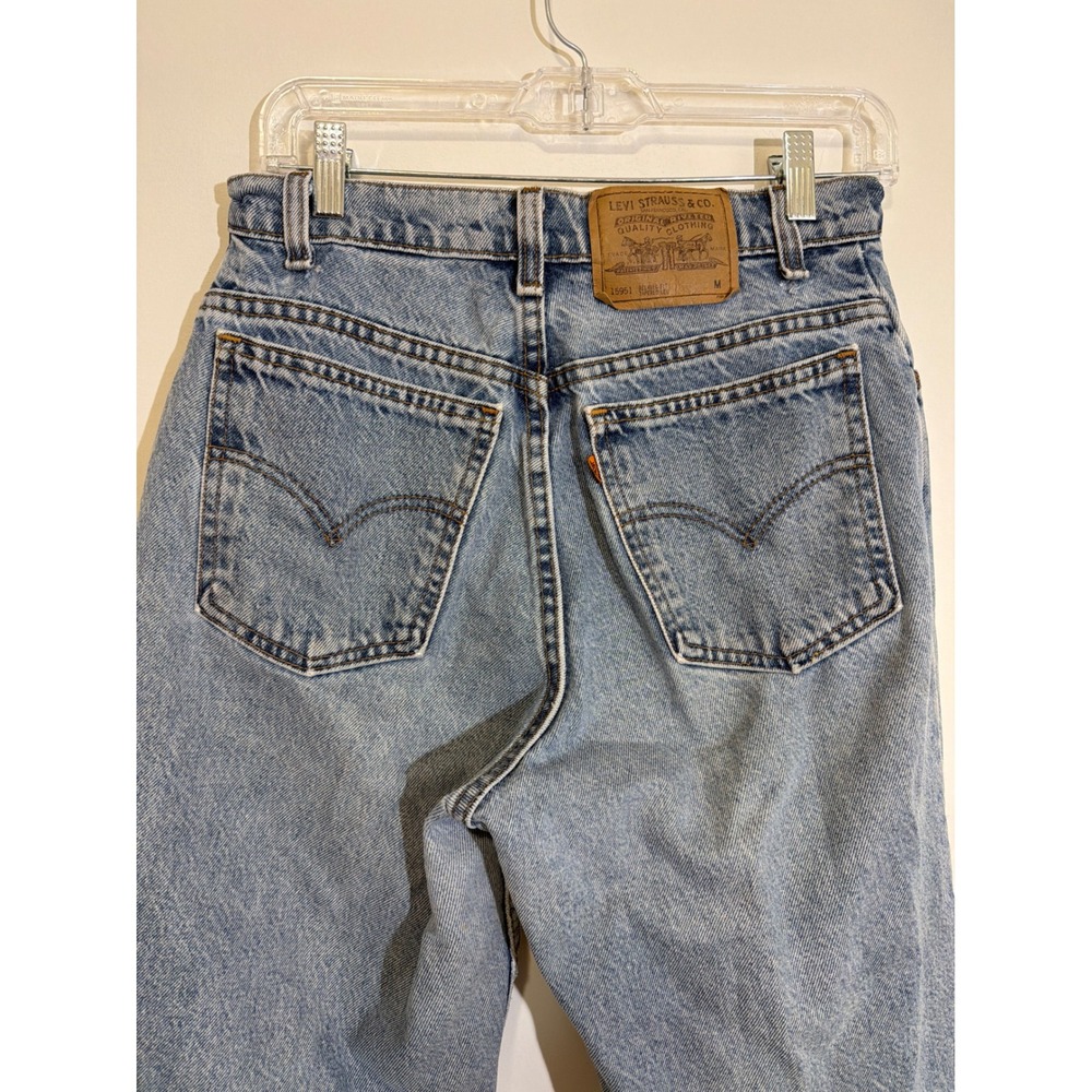 Vintage Levis 950 Orange Tab Relaxed Fit Tapered Leg Jeans Light Wash USA 10
